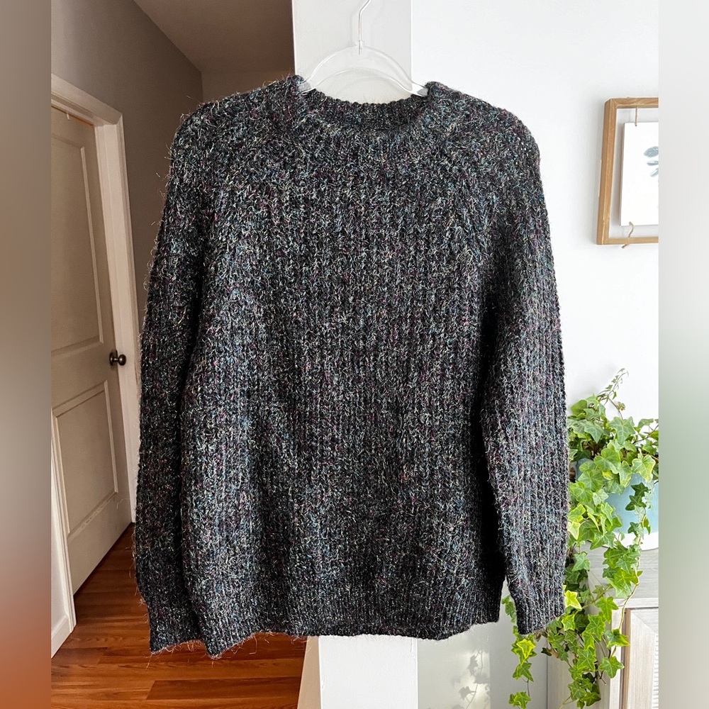 2/$40 Topshop Cozy Dark Heathered Crewneck Sweater - Women's